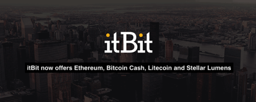 itBit Now Offers Ethereum, Bitcoin Cash, Litecoin and Stellar Lumens