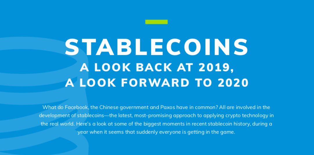 Read more about the article Stablecoins – A Look Back at 2019, a Look Forward to 2020