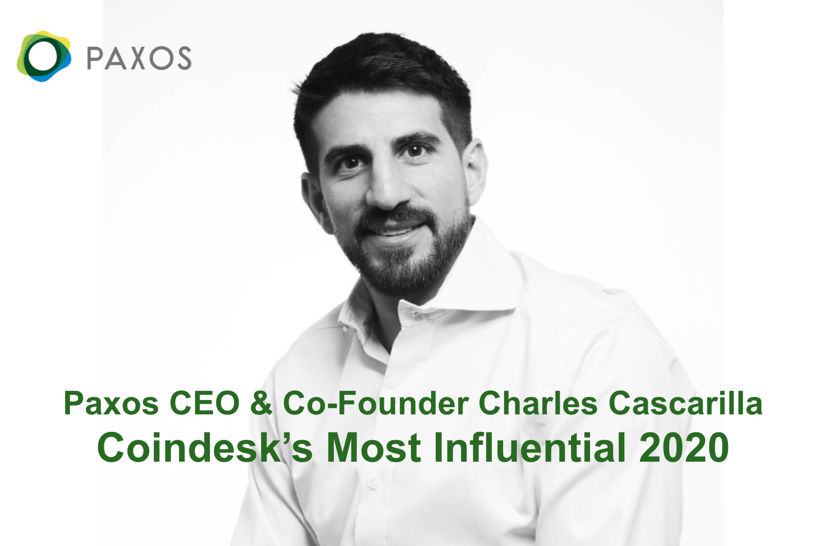 Paxos’ Charles Cascarilla on CoinDesk’s Most Influential List 2020