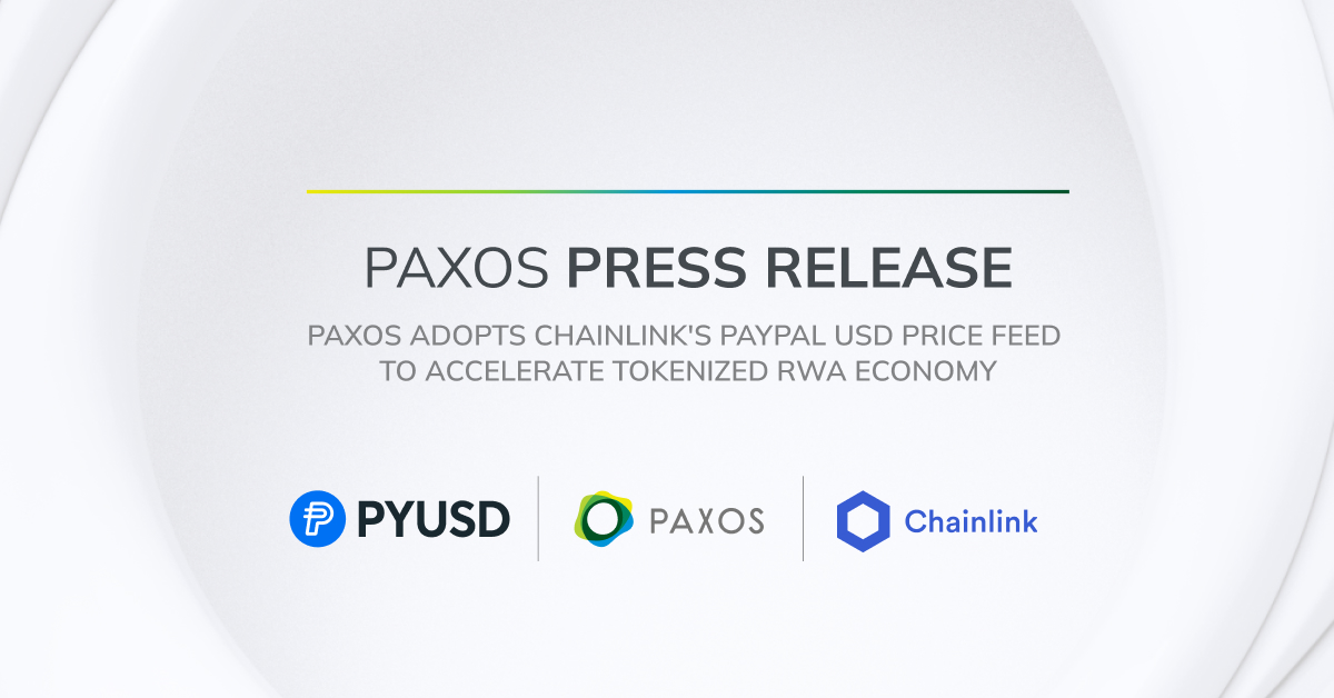 Read more about the article Paxos Adopts Chainlink’s PayPal USD Price Feed to Accelerate Tokenized RWA Economy